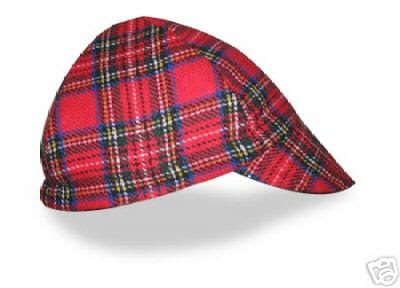 plaid cycling cap