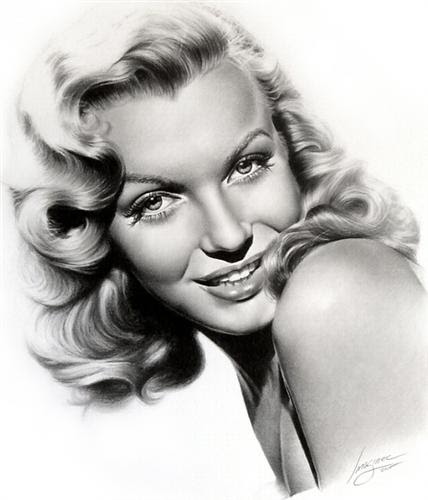 Beautiful Marilyn Pencil Drawing