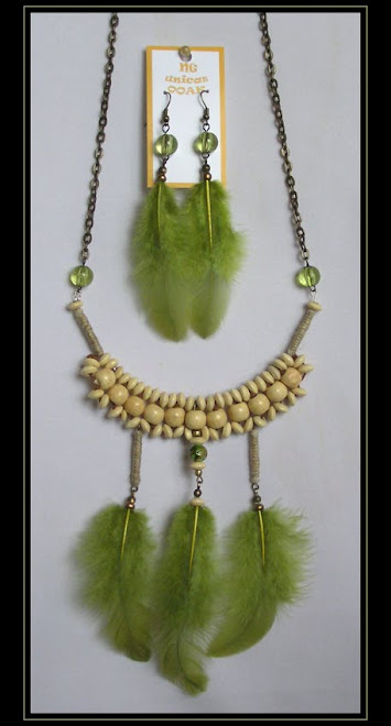 Olive Green Necklace and Earrings