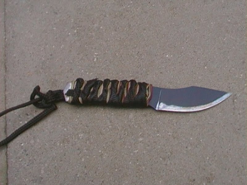 wolfbushcraft cord wrap knife handle