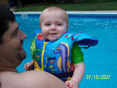 Brady and Jamie swimming