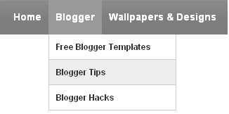 down Menus for Blogspot
