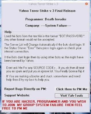 Yahoo terror strike by Death.Invader V3 Final - Yahoo Boot