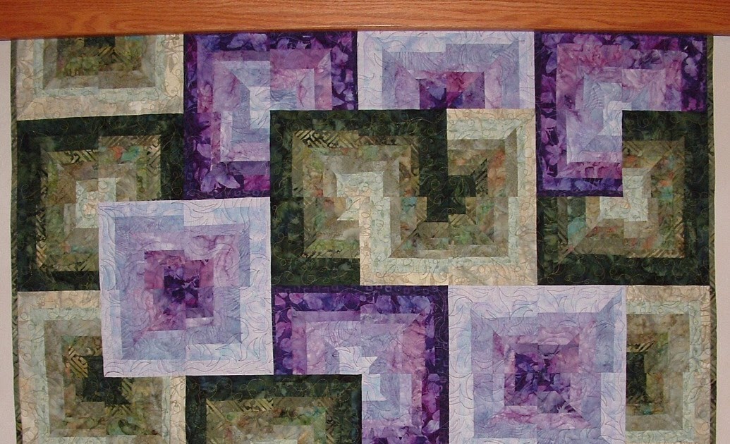 Something from Nothing Green and Purple Quilt