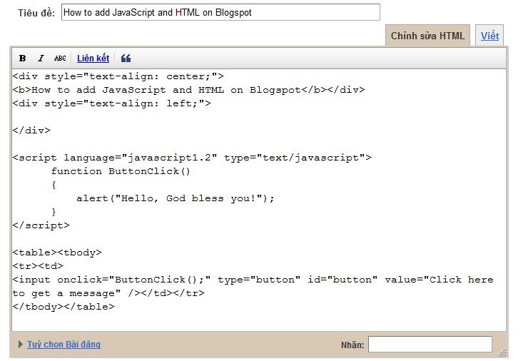 html to image javascript. How to add JavaScript and HTML on Blogspot