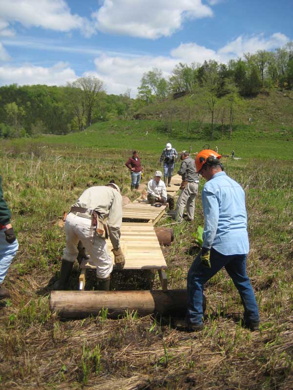 Tom's Blog Installing a boardwalk across our wetland