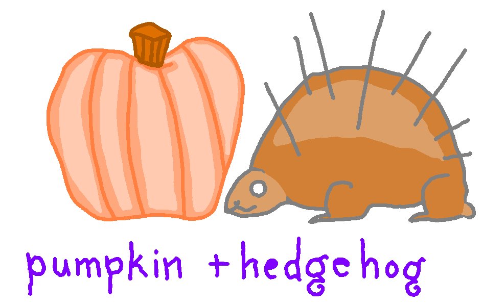 pumpkin + hedgehog