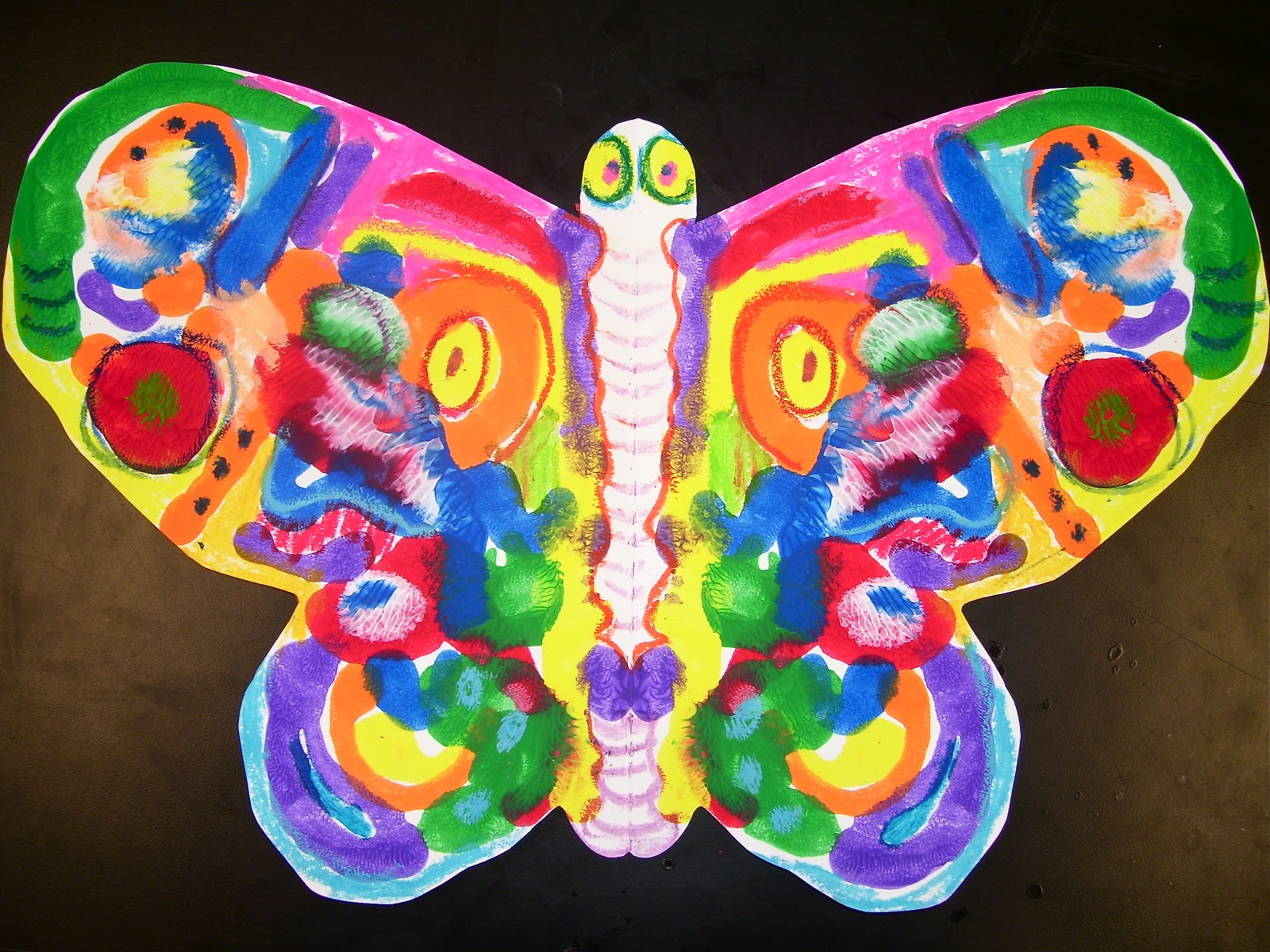 Experiments in Art Education Symmetrical Butterflies