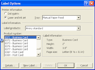 label options label options