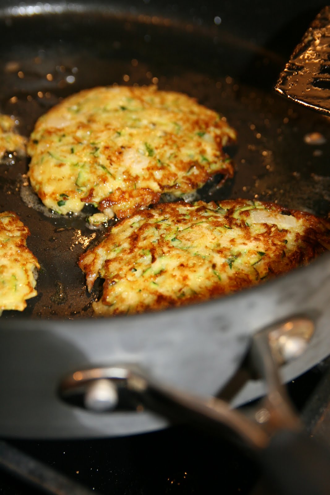 Haystacks & Champagne Fried (Gasp!) Zucchini Patties