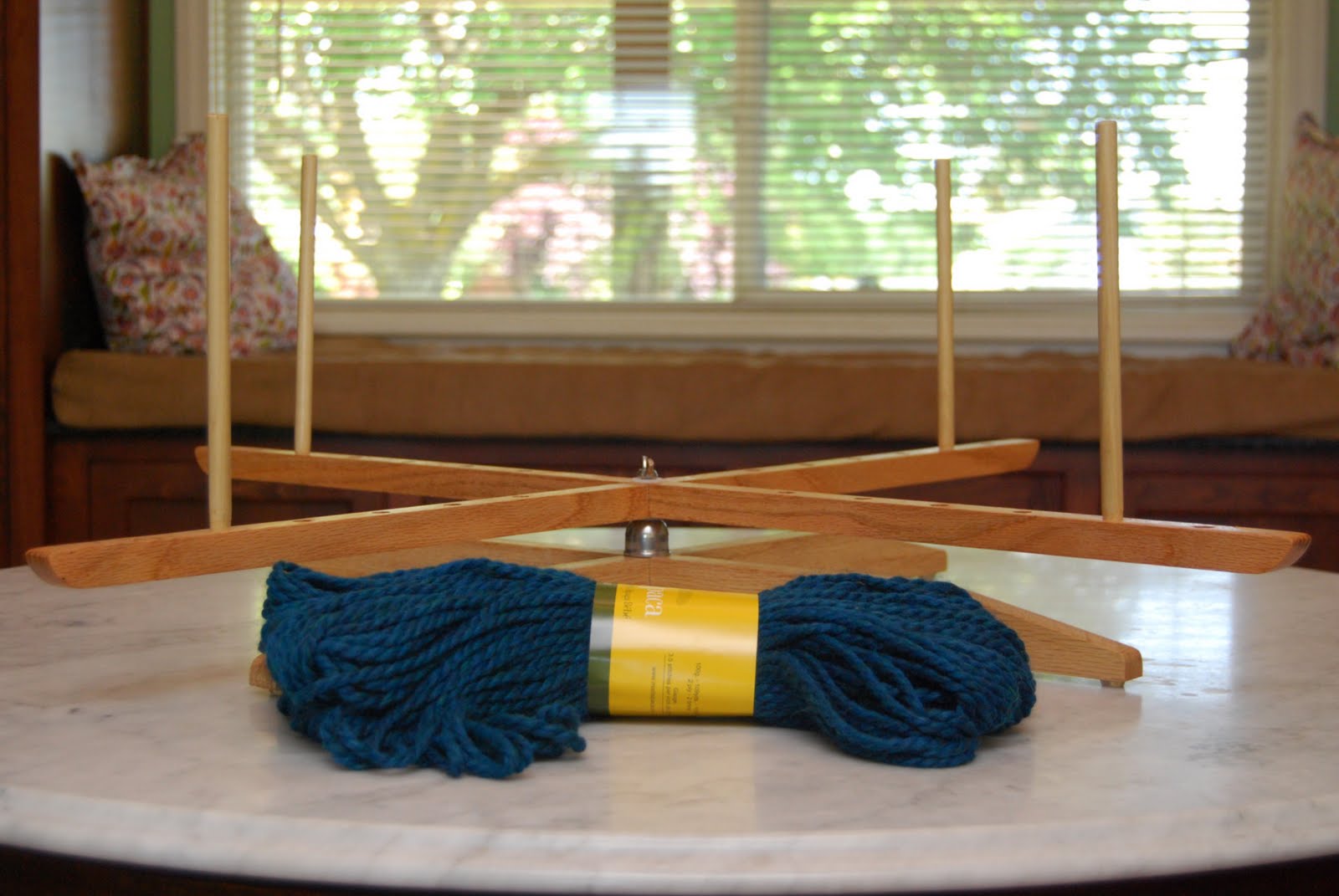 unschool plus homemade yarn swift