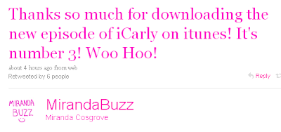 Twitter Miranda Cosgrove - iMove Out en iTunes