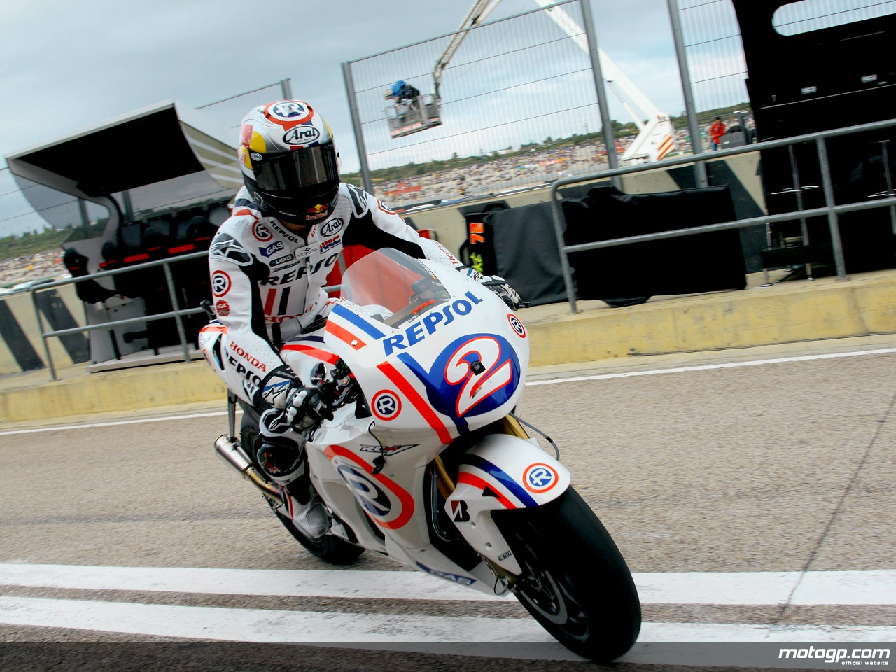 white repsol honda