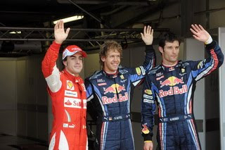 Vettel Webber and Alonso formula1 round 10 british grand prix