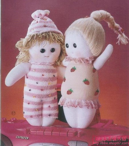 Muñecos country: muñecas con medias