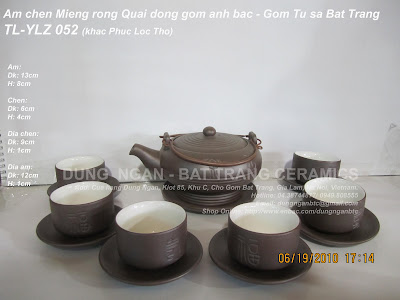 Bộ ấm trà tử sa Bát Tràng Bộ ấm trà tử sa Bát Tràng