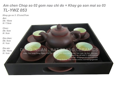Bộ ấm trà tử sa Bát Tràng Bộ ấm trà tử sa Bát Tràng
