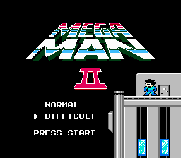 Mega Man 2 title screen screenshot
