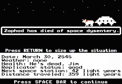 Oregon Trail in Space