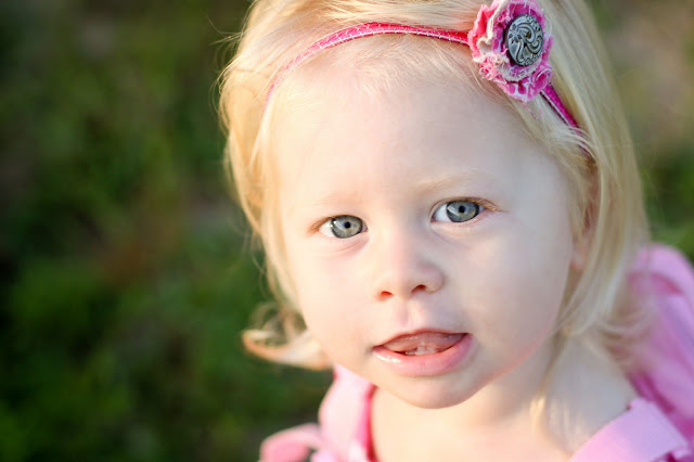 Baby with blue eyes taken at summer camp