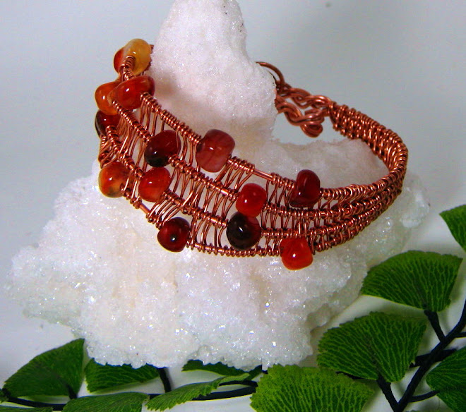 COPPER AND CARNELIAN HANDCRAFTED BRACELET    $79.00   SOLD