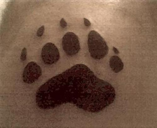 tattoo bear. Tattoo Bear Footprints