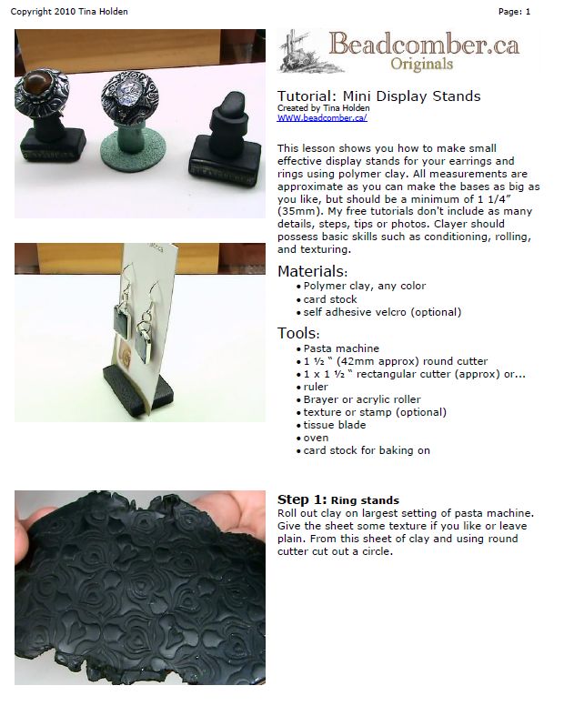 Clayamies Polymer Clay Tutorial Make Mini Display Stands