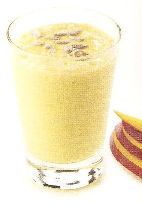 batido de mango y leche de soja