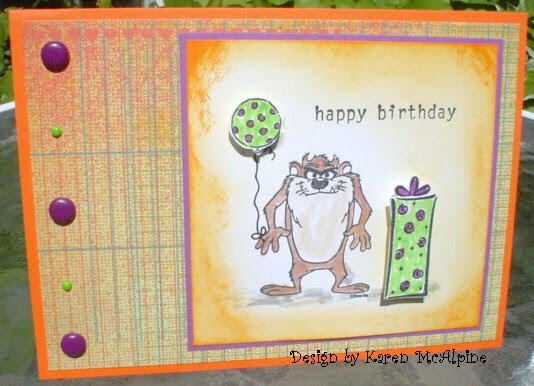 Dreaming and Creating: Taz Birthday Card