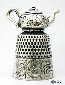 Sterling Teapot Thimble