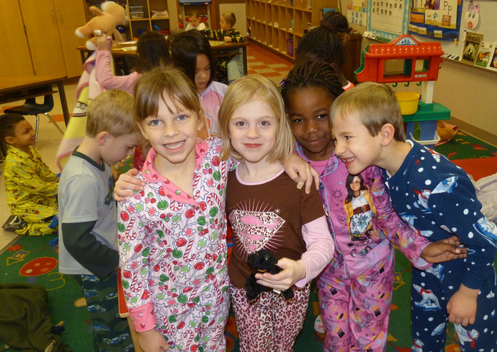 Saint Columbkille Parish Pajama Day in Kindergarten