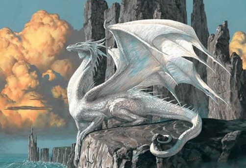 Aurora Dragonborn White+dragon