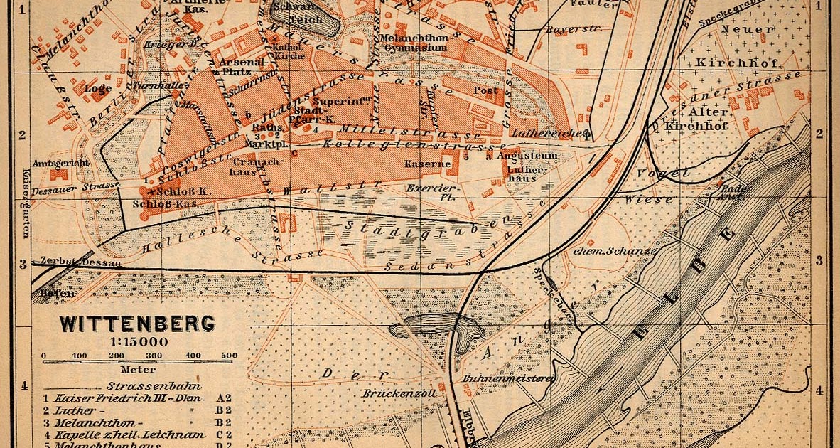 LandkartenarchivBLOG Stadtplan von Wittenberg (1910)