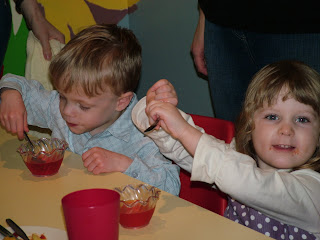 The party boy and girl enjoy their Jelly