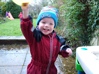 Playing in the garden