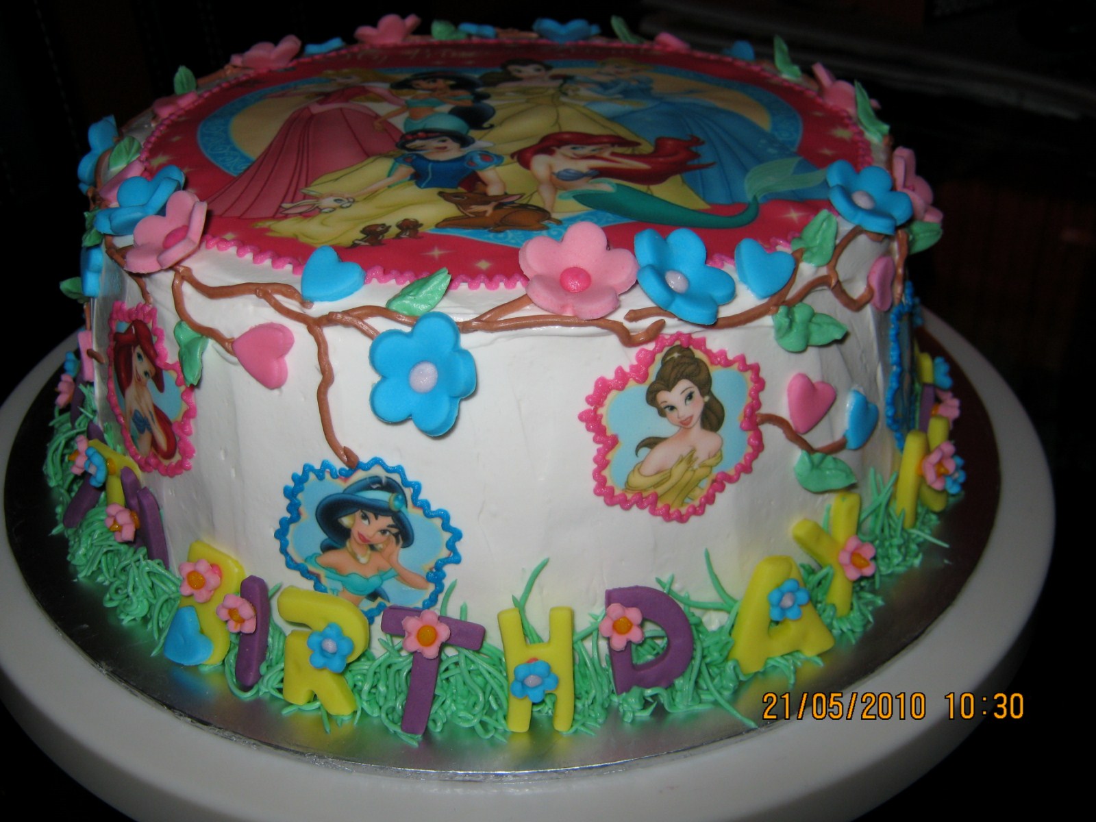 Sweet Bake: Birthday Cake - Princess Edible Image