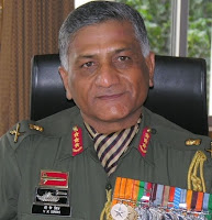 வந்த வேலை முடித்து வீடு திரும்பும் இந்திய இராணுவத் தளபதி. V_K_Singh