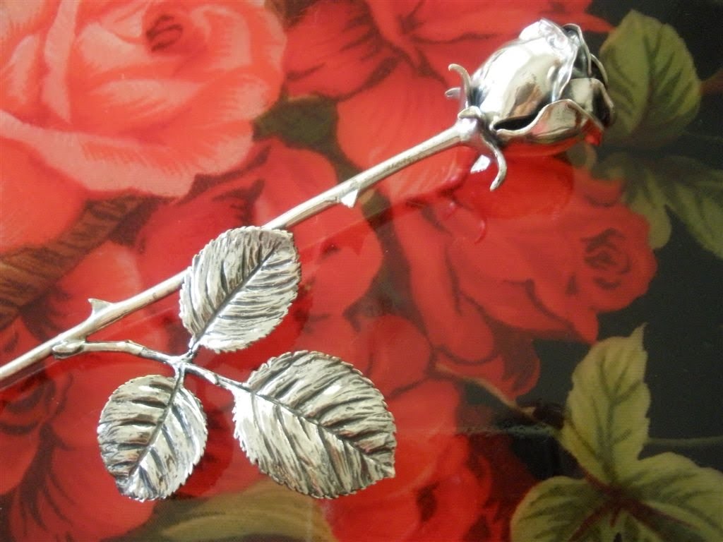 MARIETTE'S BACK TO BASICS {Romantic Italian all Silver Rose by Master