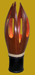 Antique table lamp from the midrib of coconut