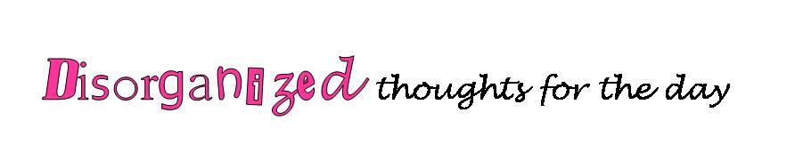 disorganized thoughts for the day