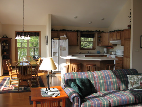 View of kitchen and dining area