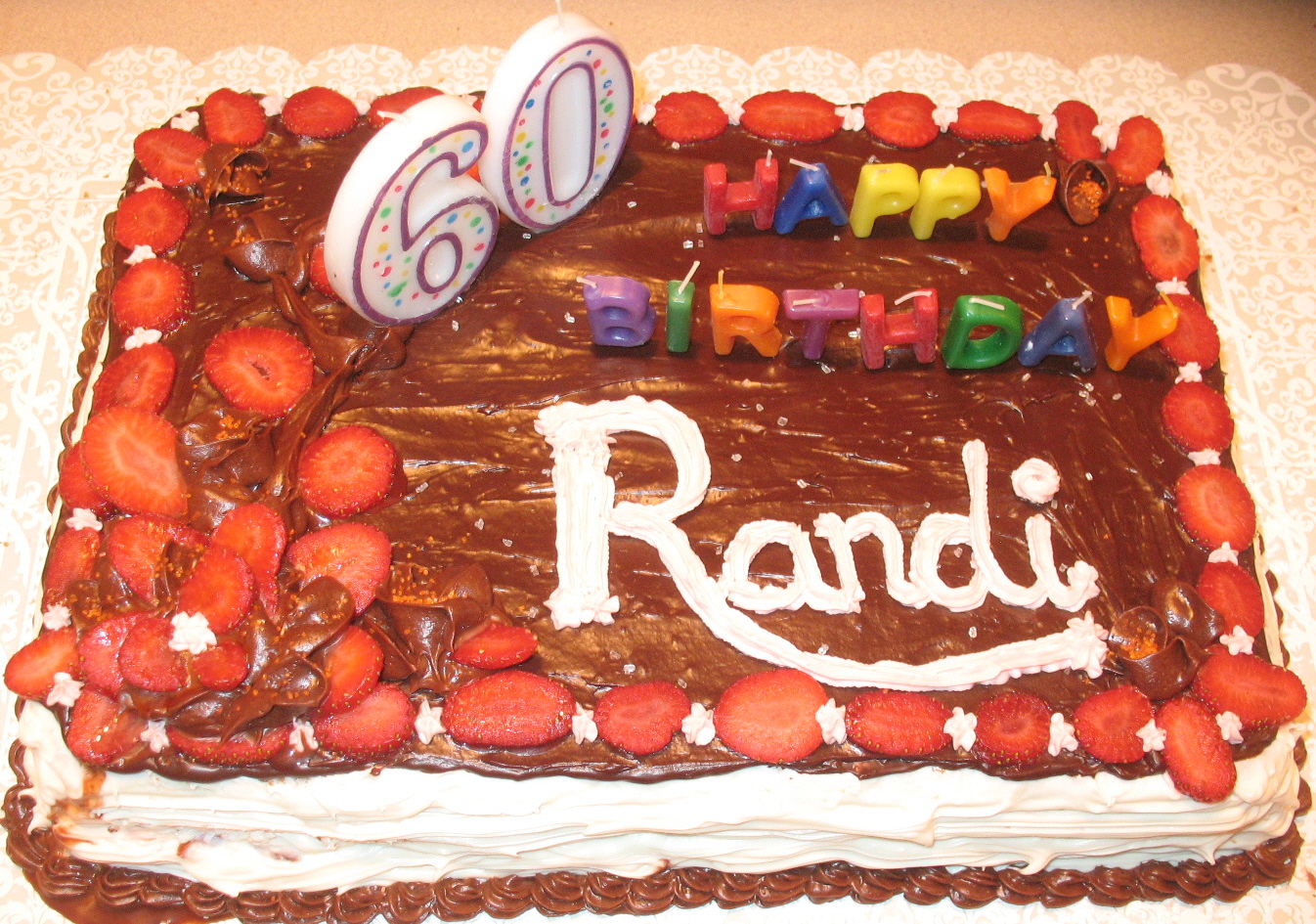60th Birthday 
		  Cake