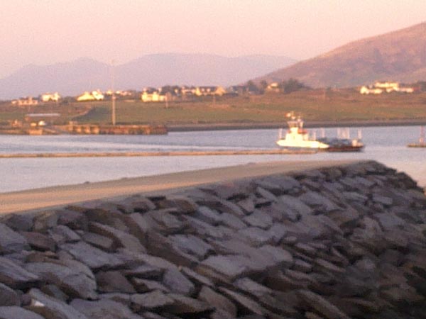 Et nous retournons a Cahersiveen. On a fait une belle petite promenade ce soir