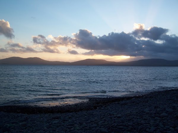 Eng Owendstemmung op der Plage vun Waterville