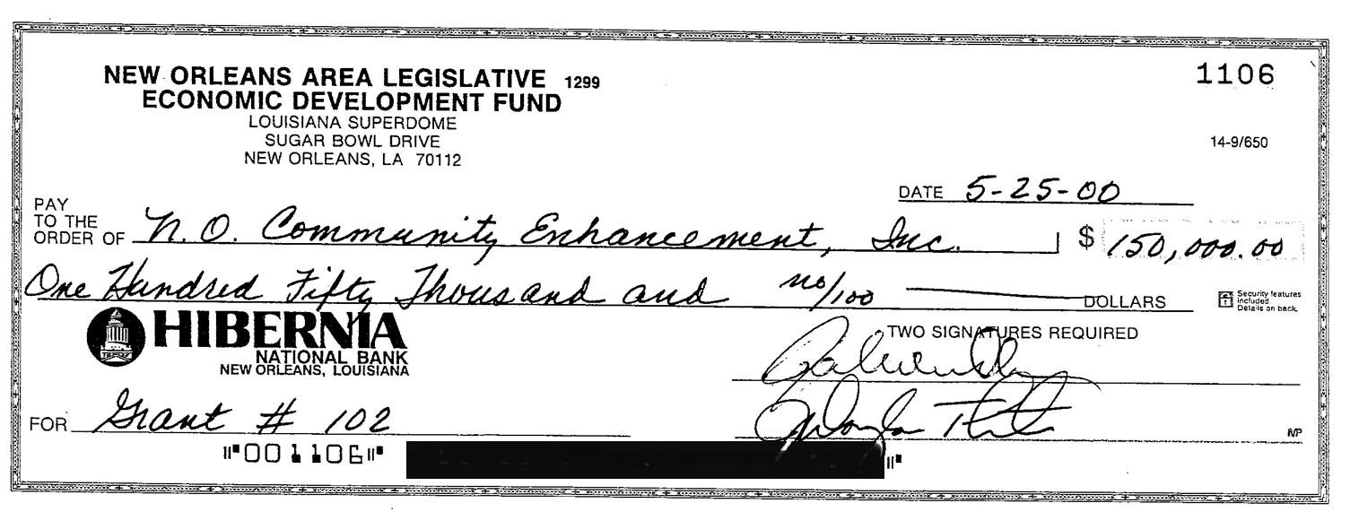 150 dollars check picture