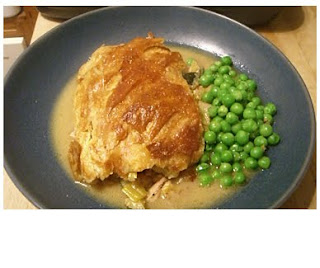 chicken and sweet leek pie