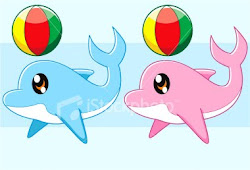 dolphins blue &pink