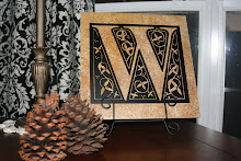 W monogram on 12x12 tile