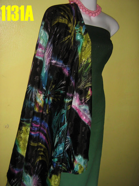 CM 1131A: CHIFFON MATCHING DIGITAL CREPE SILK, 2M+2M, BHG BAJU JARANG DAN PERLU LINING