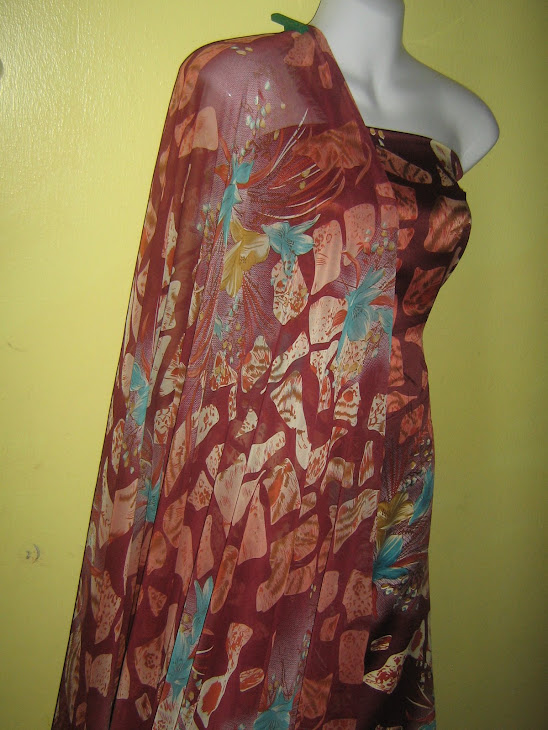 KCKS 1002C: KOREAN CHIFFON M/W KOREAN SILK, 2M+2M, BHG BAJU JARANG & PERLU LINING